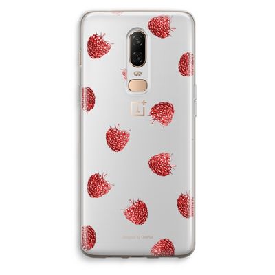 Framboosjes: OnePlus 6 Transparant Hoesje
