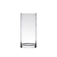 Transparante home-basics cylinder vorm vaas/vazen van glas 40 x 12 cm - thumbnail