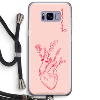 Blooming Heart: Samsung Galaxy S8 Plus Transparant Hoesje met koord