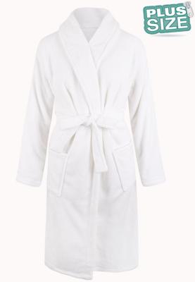 Plus size badjas unisex - wit-5XL/6XL