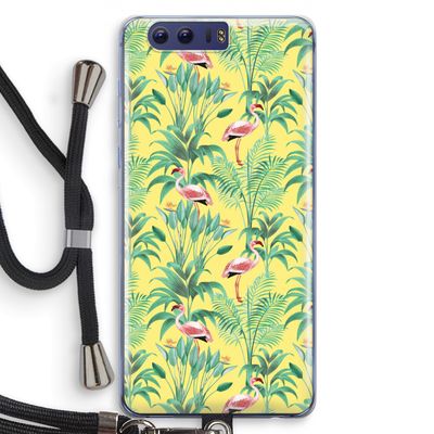 Flamingo party: Honor 9 Transparant Hoesje met koord