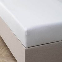 Bamboe Jersey Hoeslaken - Wit - 160x200 cm - Wit - Fresh and Co - Dekbed-Discounter.nl