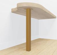 Tafelpoot goud vierkant 60x60 mm - per meter