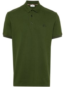 ETRO polo en coton à motif Pegaso - Vert