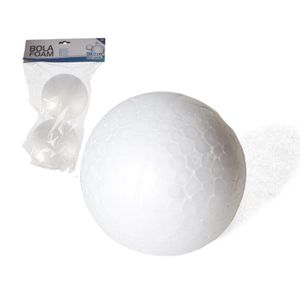 2x Stuks piepschuim hobby/DIY ballen/bollen 8 cm   -