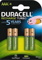 Batterij Duracell oplaadbaar AAA / HR03 NimH 1.2V - 750 mAh (4 stuks)