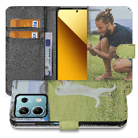Book Case Hoesje Maken voor de Xiaomi Redmi Note 13 5G | Eigen telefoonhoesje ontwerpen | Op maat gemaakt