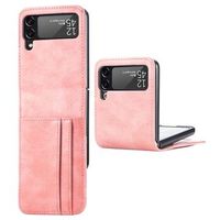 Card Series Samsung Galaxy Z Flip4 Portemonnee Hoesje - Roze