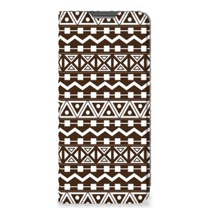 OPPO A96 | A76 Hoesje met Magneet Aztec Brown