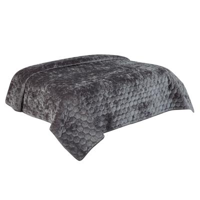 Unique Living Bedsprei Amiens - donkergrijs - 220 x 220 cm - katoen/polyester - luxe motief