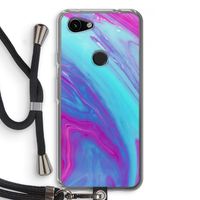 Zweverige regenboog: Pixel 3a Transparant Hoesje met koord