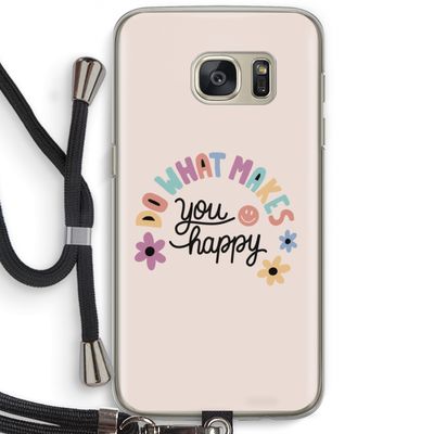 Happy days: Samsung Galaxy S7 Transparant Hoesje met koord