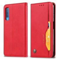 Knead huidtextuur horizontaal Flip lederen case voor Galaxy A50 met foto frame & houder & kaartsleuven & portemonnee (rood)