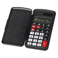 Rekenmachine/calculator - zwart - 8 cm - voor school of kantoor