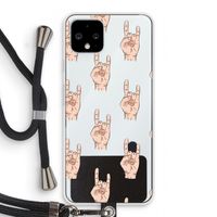 Rock: Pixel 4 Transparant Hoesje met koord