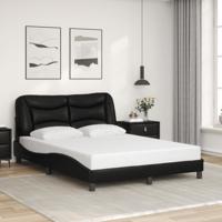 Bedframe met hoofdbord kunstleer zwart 120x200 cm