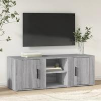 Tv-meubel 100x31,5x35 cm bewerkt hout grijs sonoma eikenkleurig