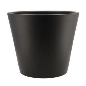 DK Design Bloempot/plantenpot - Vinci - zwart mat - voor kamerplant - D28 x H34 cm