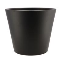 DK Design Bloempot/plantenpot - Vinci - zwart mat - voor kamerplant - D28 x H34 cm