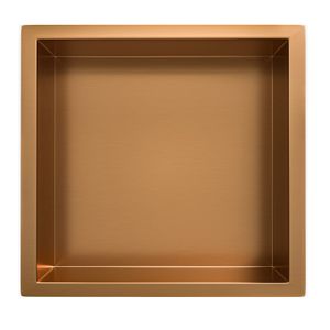 Wandnis Wiesbaden Demis | Inbouw | 30x30x7 cm | 1 vak | Geborsteld brons koper