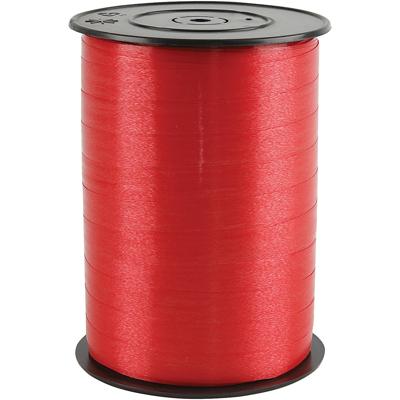 Creativ Company Cadeaulint, b: 10 mm, glossy, rood, 250 m/ 1 rol