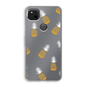 Ananasjes: Google Pixel 4a Transparant Hoesje