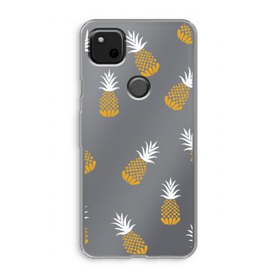 Ananasjes: Google Pixel 4a Transparant Hoesje