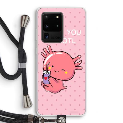 Love You A Lotl: Samsung Galaxy S20 Ultra Transparant Hoesje met koord