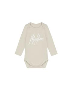 Malelions Longsleeve Bodysuit Baby Beige - Maat 9-12 Maanden - Kleur: Beige | Soccerfanshop