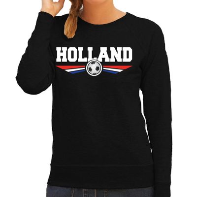 Holland landen / voetbal sweater zwart dames
