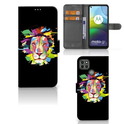 Motorola Moto G9 Power Leuk Hoesje Lion Color Motorola Moto G9 Power Leuk Hoesje Lion Color