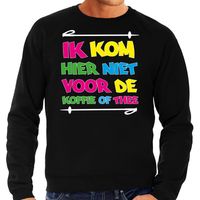 Apres ski sweater voor heren - koffie of thee - zwart - apres ski/winter trui