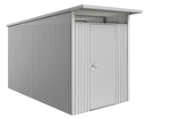 Metalen Berging AvantGarde ECO A4 180x340x222 cm met enkele deur- Lessenaarsdak- Metaal- Biohort
