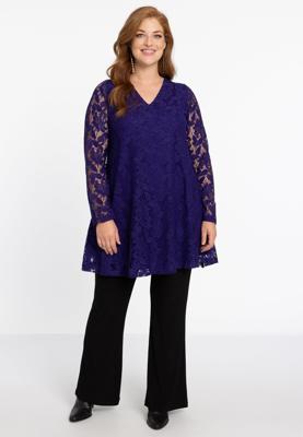 Yoek Tuniek wide bottom | Paars | Maat 54/56