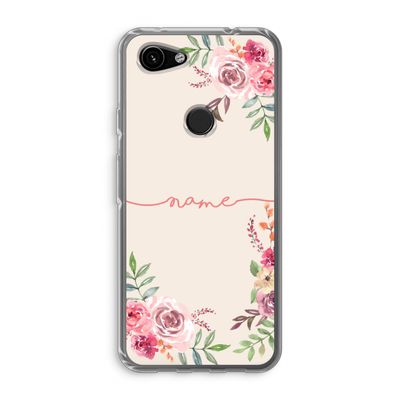 Rozen: Google Pixel 3a Transparant Hoesje