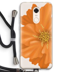Orange Ellila flower: Xiaomi Redmi 5 Transparant Hoesje met koord