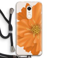 Orange Ellila flower: Xiaomi Redmi 5 Transparant Hoesje met koord
