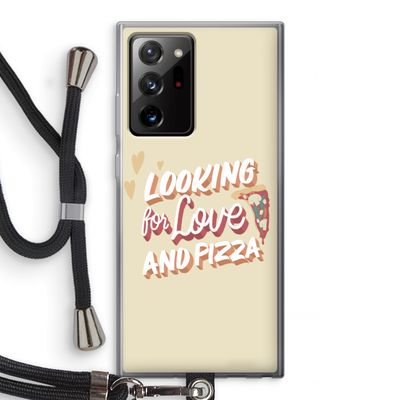 Pizza is the answer: Samsung Galaxy Note 20 Ultra / Note 20 Ultra 5G Transparant Hoesje met koord