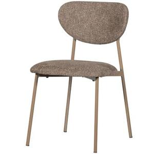 WOOOD Valor Eetkamerstoelen - Polyester - Zand- Set van 2