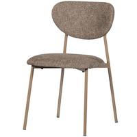 WOOOD Valor Eetkamerstoelen - Polyester - Zand- Set van 2 - thumbnail