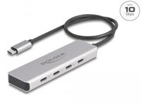 DeLOCK 64231 interface hub USB Type-C 10000 Mbit/s Grijs - thumbnail