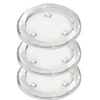 3x Ronde kaarsenhouders/kaars onderzetters van glas 14 cm