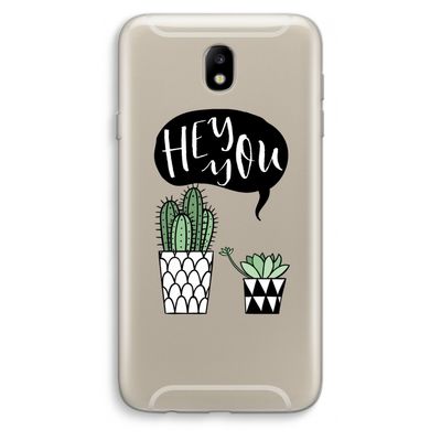 Hey you cactus: Samsung Galaxy J7 (2017) Transparant Hoesje