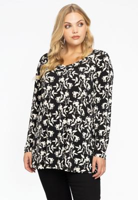 Yoek Tuniek flare WILLOW | Zwart | Maat 42/44