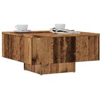 Salontafel 60x60x31,5 cm bewerkt hout oud houtkleurig