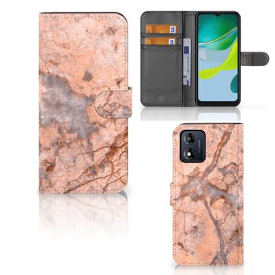 Motorola Moto E13 4G | Bookcase | Marmer Oranje