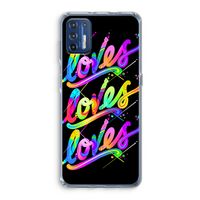 Loves: Motorola Moto G9 Plus Transparant Hoesje Loves: Motorola Moto G9 Plus Transparant Hoesje