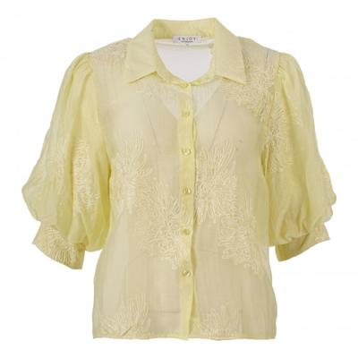 Enjoy - Geel | Dames | Blouse | Geel | L | regular | Kamst mode