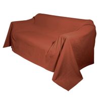 Grand foulard van bio-katoen, terra 135 x 210 cm