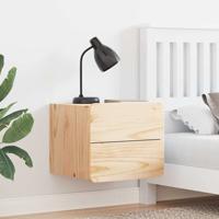 Nachtkastje met lade Bruin 39 x 34 x 33 cm Massief grenenhout